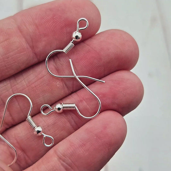 190 crochets d'oreilles argent clair