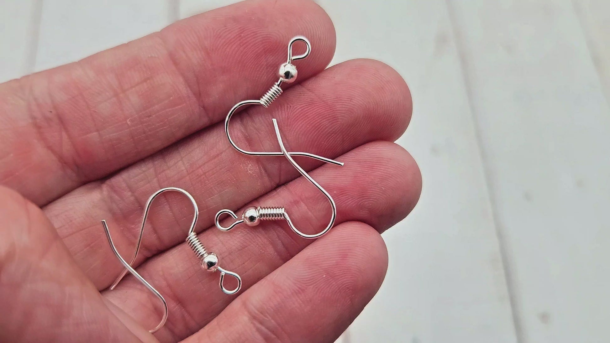 190 crochets d'oreilles argent clair