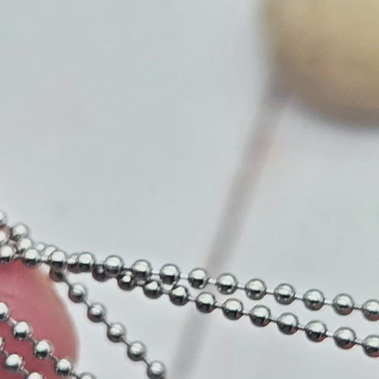 Chaîne à billes 1,5mm acier inoxydable, 1 mètre