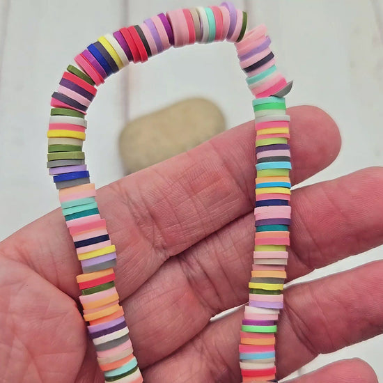 350 perles heishi multicolores 6mm