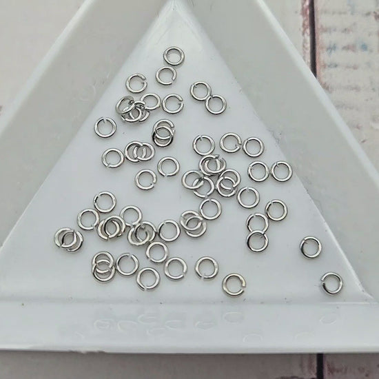 50 anneaux de jonction 3mm argent platine