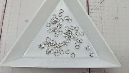 50 anneaux de jonction 3mm argent platine