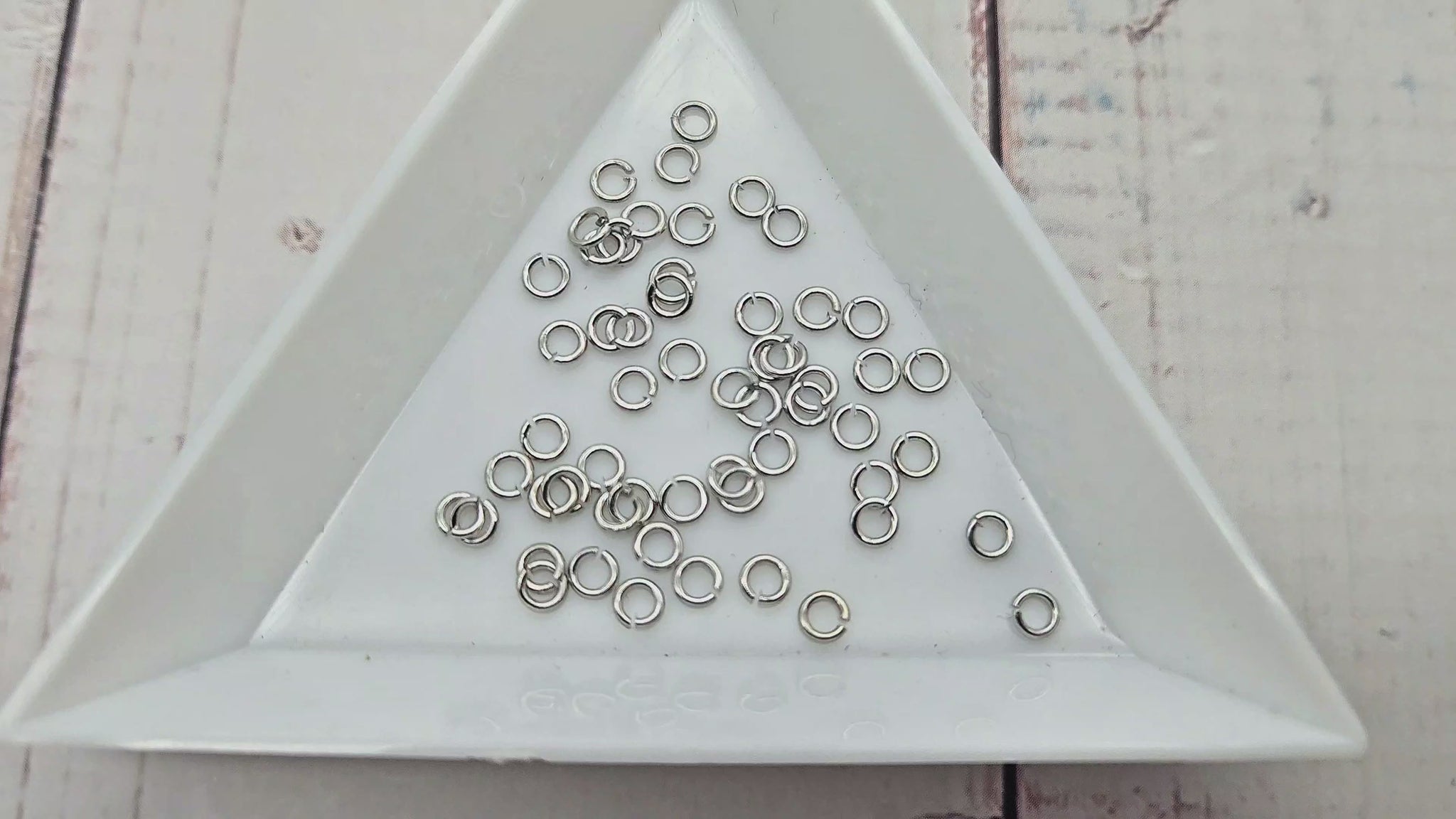 50 anneaux de jonction 3mm argent platine