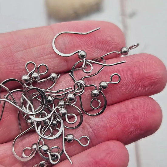 40 crochets d'oreilles acier inoxydable
