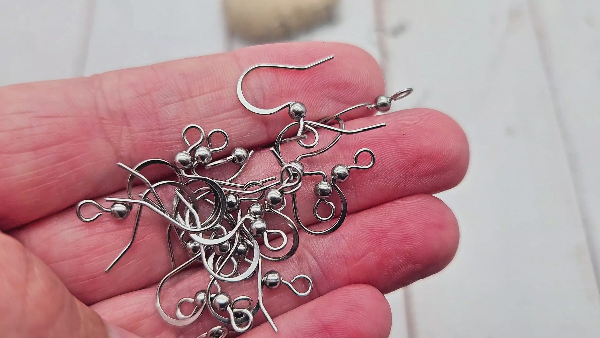 40 crochets d'oreilles acier inoxydable