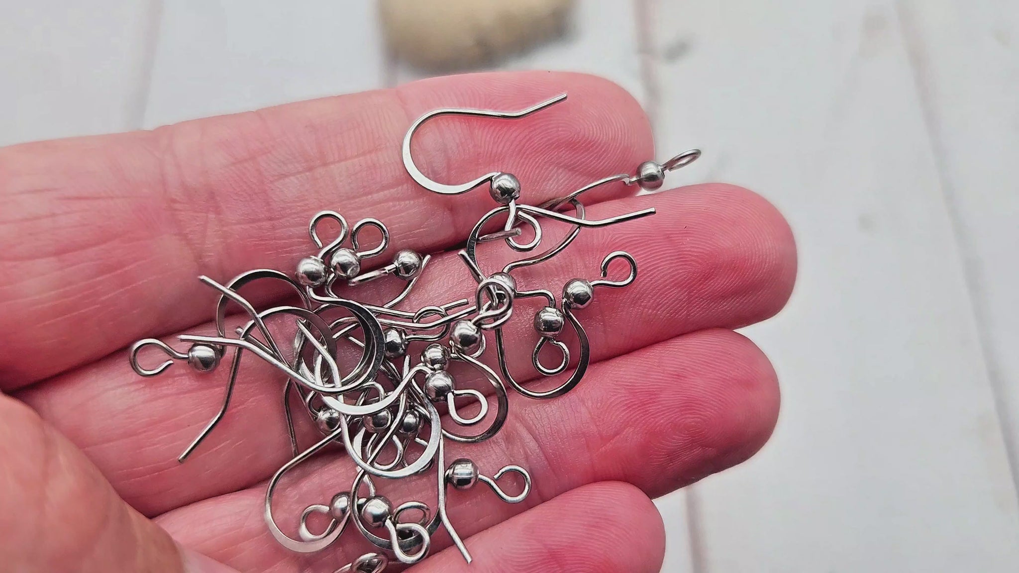 40 crochets d'oreilles acier inoxydable