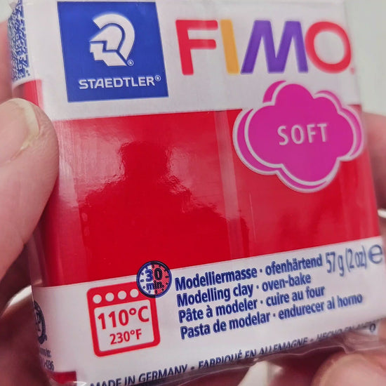 Pâte Fimo Soft 57g – Rouge Noël n°2